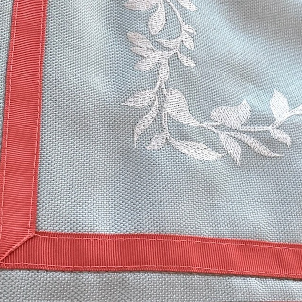 Croscill Set 2 Pillow Shams Case Large Coastal Chic Cottage Boho Floral Ribbon